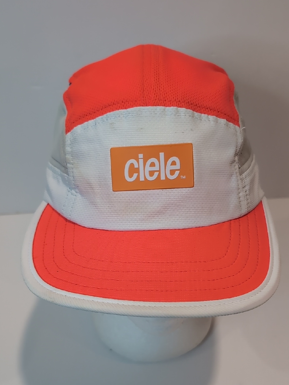 Ciele Orange & White Running Cap Coolwick 58cm